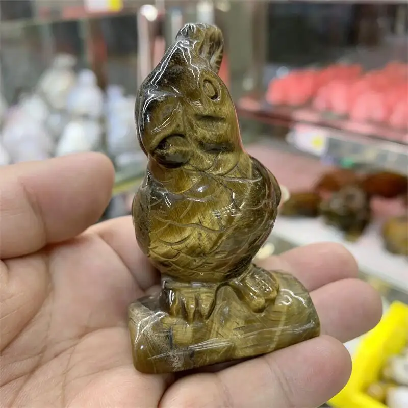 1PC Natural Tiger Eyes Stone Birds Carving Ornaments Aventurine Crafts Handmade Figurine Home Decoration
1PC Natural Tiger Eyes Stone Birds Carving Ornaments Aventurine Crafts Handmade Figurine Home Decoration