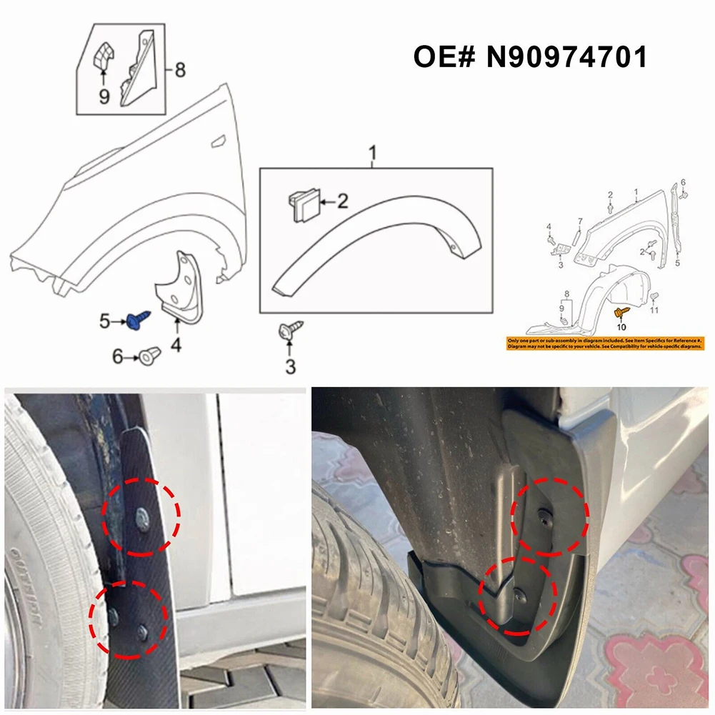 Retainer Clip Screw Bolt Car Truck 10 Sets Black Car Parts Exterior Accessories Fastener N90974701 Replacement
Retainer Clip Screw Bolt Car Truck 10 Sets Black Car Parts Exterior Accessories Fastener N90974701 Replacement