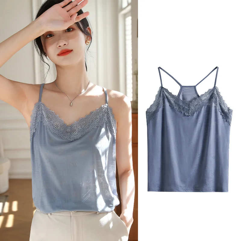 V-neck vest women's sleeveless shirt loose camisole women's lace T-shirt spring and summer season hot girl knitted vest
V-neck vest women's sleeveless shirt loose camisole women's lace T-shirt spring and summer season hot girl knitted vest