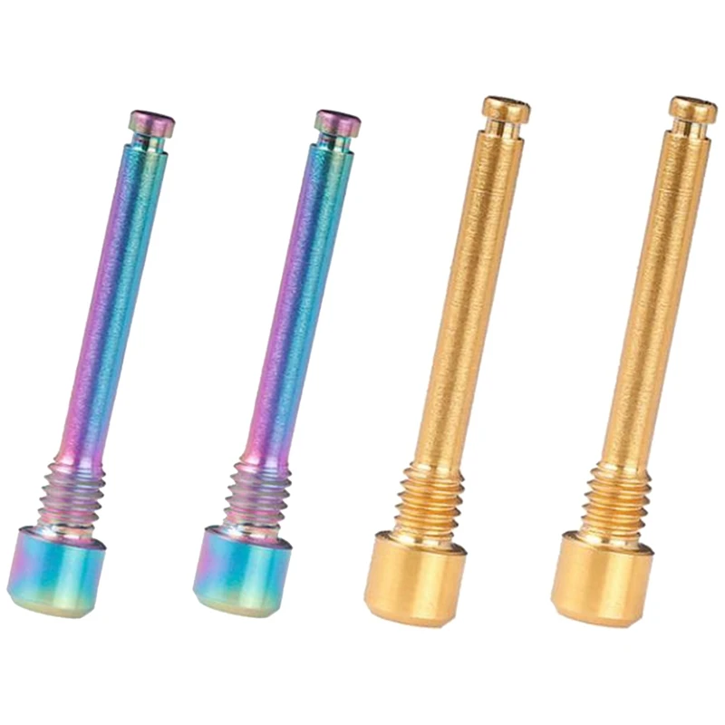 4 Pcs M4 Titanium Bolts For Bicycle Disc Brake Pad Threaded Pin Inserts Screw, 2 Pcs Dazzle Color & 2 Pcs Golden
4 Pcs M4 Titanium Bolts For Bicycle Disc Brake Pad Threaded Pin Inserts Screw, 2 Pcs Dazzle Color & 2 Pcs Golden