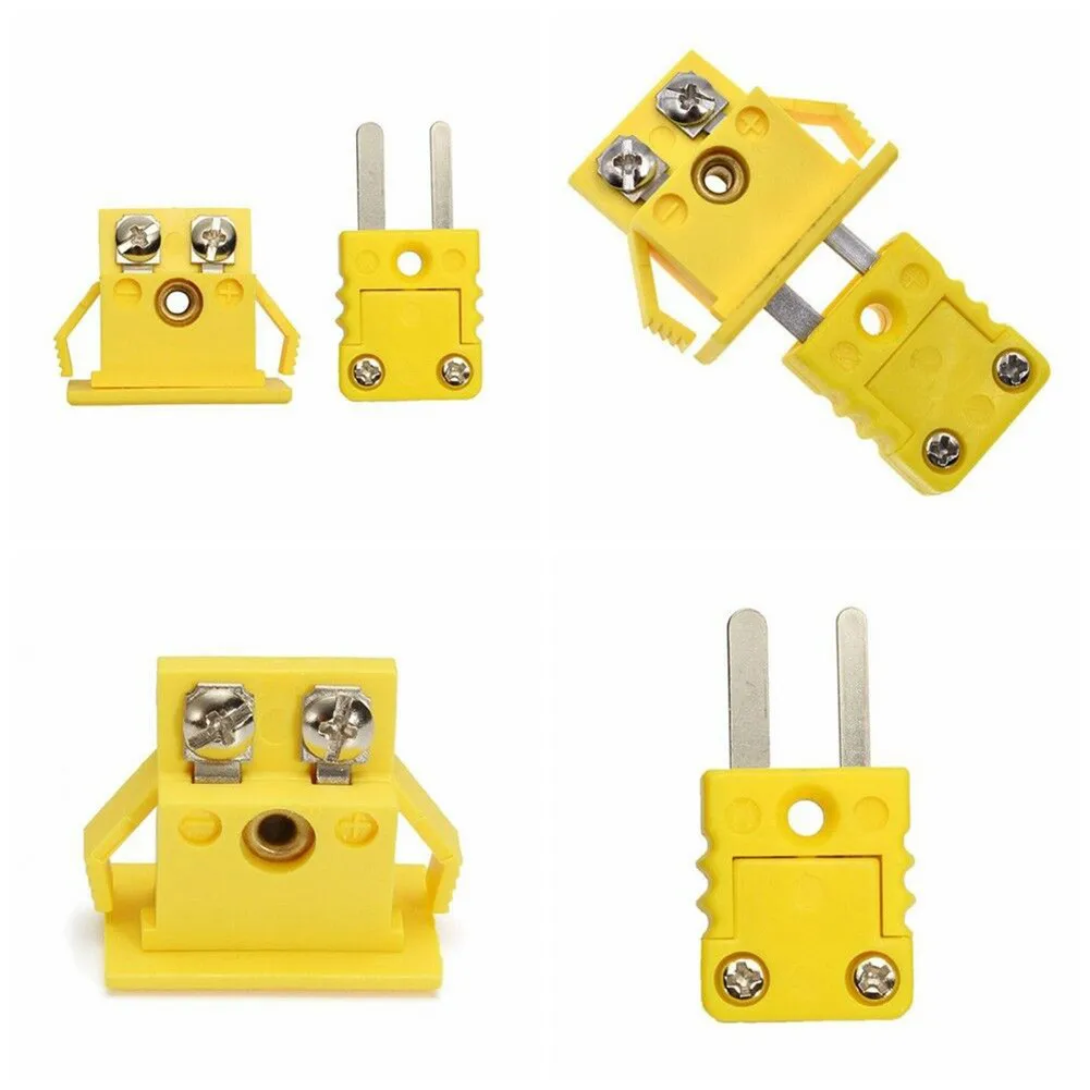 

Alloy One Set K Type Thermocouple Miniature Socket & Panel Mount Plug Connector Nickel-chromium Alloy/aluminum