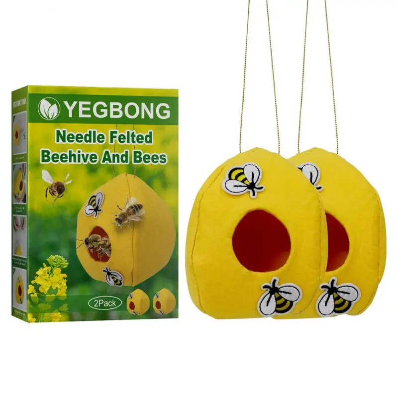2pcs/set Outdoor Needle Felt Beehive Felt Cloth Honeycomb Garden Branch Pendant Cute Bee Beekeeping Hive Supplies Free Shipping
2pcs/set Outdoor Needle Felt Beehive Felt Cloth Honeycomb Garden Branch Pendant Cute Bee Beekeeping Hive Supplies Free Shipping