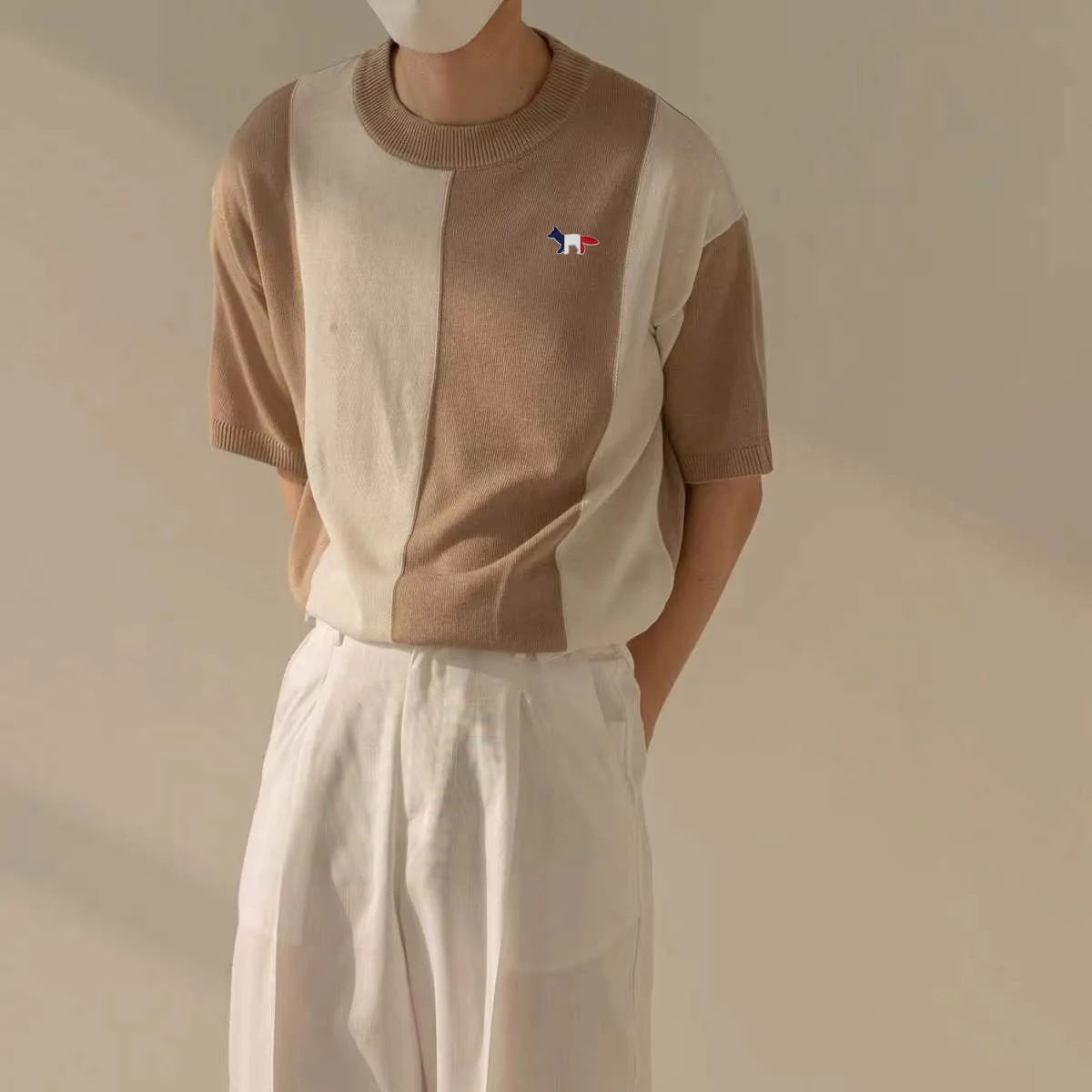 Men Shirt Tricolor Fox Embroidered Tops Polo Shirt Summer Fashion Casual Round Neck Pullover Knitted Ice Silk Short Sleeves
Men Shirt Tricolor Fox Embroidered Tops Polo Shirt Summer Fashion Casual Round Neck Pullover Knitted Ice Silk Short Sleeves