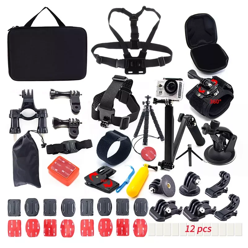 Крепления для Gopro, набор аксессуаров для go pro hero 7, черный, 6, 5, комплект, 3-сторонняя палка для селфи для Eken h9r, H8R/для xiaomi yi, чехол из ЭВА 
Крепления для Gopro, набор аксессуаров для go pro hero 7, черный, 6, 5, комплект, 3-сторонняя палка для селфи для Eken h9r, H8R/для xiaomi yi, чехол из ЭВА