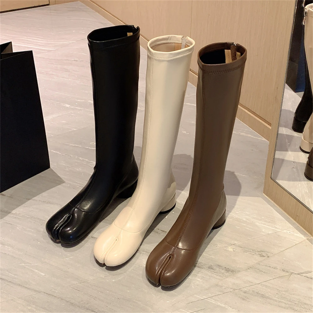 Women's Split Toe Chunky Heel Women Boots Medium Tube Thick Heels New Elastic Boots Sexy Fashion Pig Foot Shoes
Women's Split Toe Chunky Heel Women Boots Medium Tube Thick Heels New Elastic Boots Sexy Fashion Pig Foot Shoes