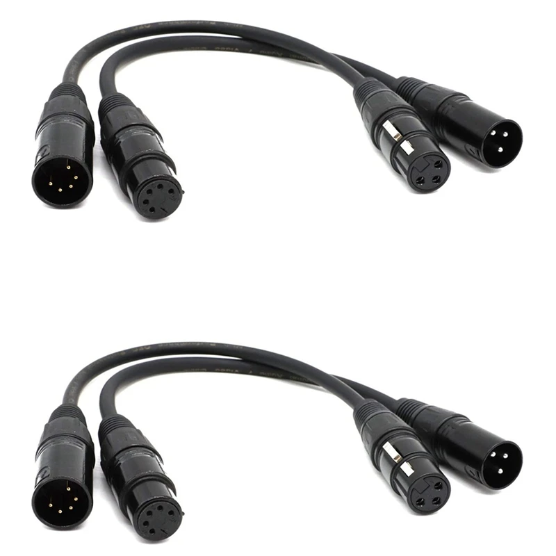 Botique-2X XLR Male 3 Pin To XLR Female 5 Pin & XLR Female 3 Pin To XLR Male 5 Pin Audio Cable, For Microphone DMX Stage Light
Botique-2X XLR Male 3 Pin To XLR Female 5 Pin & XLR Female 3 Pin To XLR Male 5 Pin Audio Cable, For Microphone DMX Stage Light
