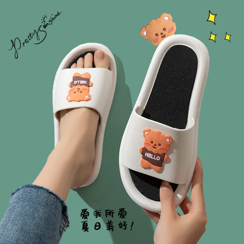 Cartoon Bear Home Slippers Female Summer Cute Soft Bottom Flip Flops Couples Wear Slippers Four Seasons Sandals and Slippers
Cartoon Bear Home Slippers Female Summer Cute Soft Bottom Flip Flops Couples Wear Slippers Four Seasons Sandals and Slippers
