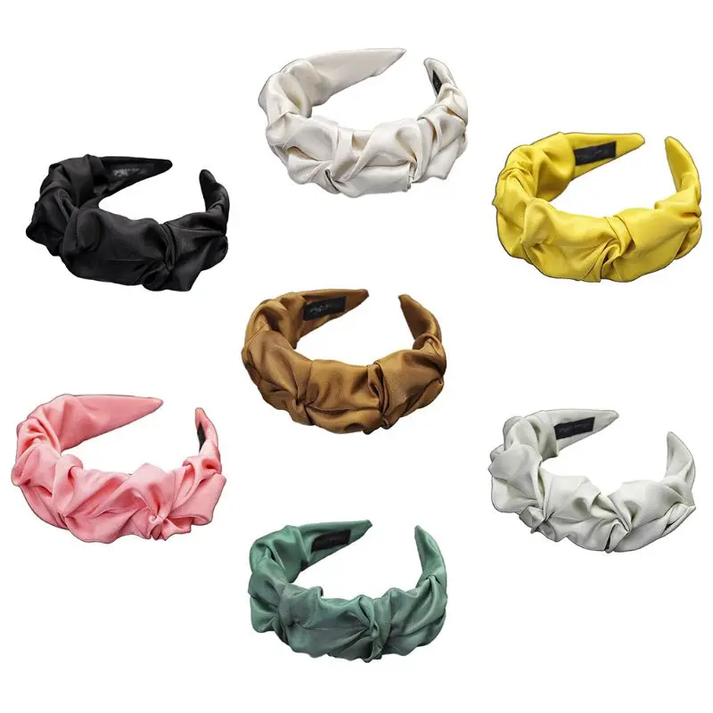 Korean Women Sweet Elegant Wide Headband Bright Solid Candy Color Hair Hoop Wrinkled Ruched Cloth Wrapped Retro Headwear
Korean Women Sweet Elegant Wide Headband Bright Solid Candy Color Hair Hoop Wrinkled Ruched Cloth Wrapped Retro Headwear