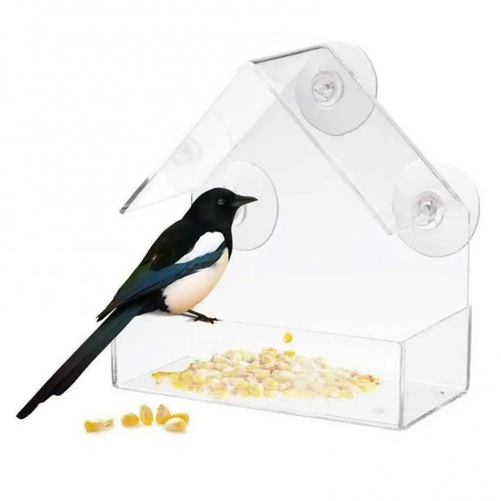 Feeding Tool Transparent Bird Feeder Acrylic Suction Cup Mounted Birdhouse Food comedero pajaro birds accessoires
Feeding Tool Transparent Bird Feeder Acrylic Suction Cup Mounted Birdhouse Food comedero pajaro birds accessoires