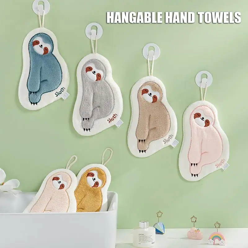 Wall Hanging Kids Hand Towels Creative Microfiber Water Absorbing Kitchen Towels Multipurpose Bathroom Quick Drying Sloth Towel
Wall Hanging Kids Hand Towels Creative Microfiber Water Absorbing Kitchen Towels Multipurpose Bathroom Quick Drying Sloth Towel