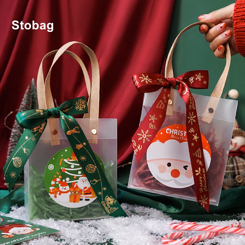 StoBag 10pcs Merry Christmas Transparent Gift Candy Packaging Tote Bags Sticker Ribbon Santa Claus Favors Party Happy New Year
StoBag 10pcs Merry Christmas Transparent Gift Candy Packaging Tote Bags Sticker Ribbon Santa Claus Favors Party Happy New Year