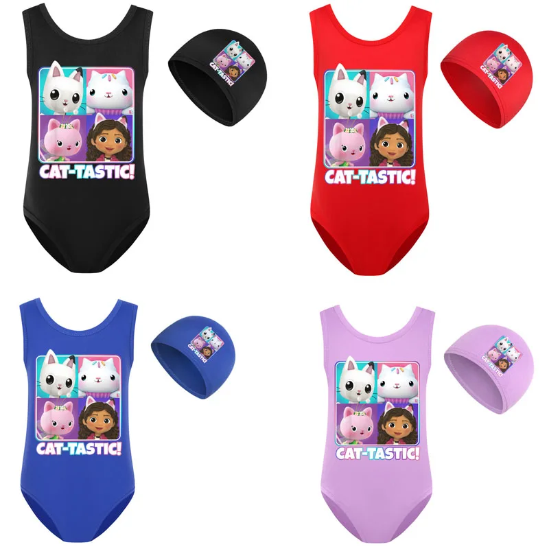 Baby Girls Gabby's Dollhouse Summer Kids One Piece Swimwear Cartoons Cat Tastic Style Children's Swimwear One Piece Swimsuit+cap
Baby Girls Gabby's Dollhouse Summer Kids One Piece Swimwear Cartoons Cat Tastic Style Children's Swimwear One Piece Swimsuit+cap