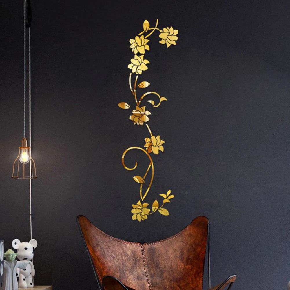 Rattan Wall Stickers Flowers 3D DIY Mirror Effect Gold Silvery Black Home Decoration 100×30cm Mural Decal Acrylic Wardrobe
Rattan Wall Stickers Flowers 3D DIY Mirror Effect Gold Silvery Black Home Decoration 100×30cm Mural Decal Acrylic Wardrobe