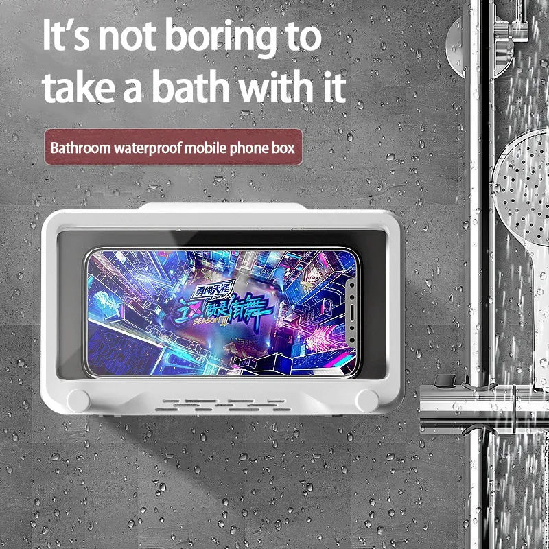 Shower Phone Holder Compatible with 4.7"-6.8" Mobile Phones Waterproof Anti-Fog Touch Screen Phone Case Wall Mount Phone Holder
Shower Phone Holder Compatible with 4.7"-6.8" Mobile Phones Waterproof Anti-Fog Touch Screen Phone Case Wall Mount Phone Holder