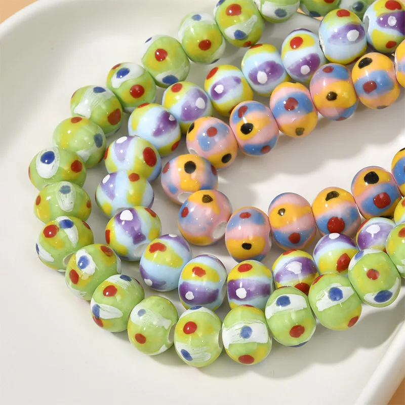 10pcs 13x9mm Hand Painted Ceramic Beads Loose Spacer Flat Round Ceramics Bead For Jewelry Making DIY Bracelet Necklace
10pcs 13x9mm Hand Painted Ceramic Beads Loose Spacer Flat Round Ceramics Bead For Jewelry Making DIY Bracelet Necklace