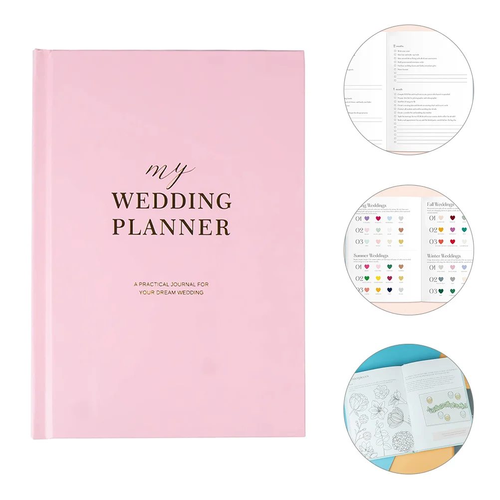 Romantic Gifts Wedding Planning Book Bride Bridal Shower Planner A5 Notebooks Organizer Diary Coil
Romantic Gifts Wedding Planning Book Bride Bridal Shower Planner A5 Notebooks Organizer Diary Coil