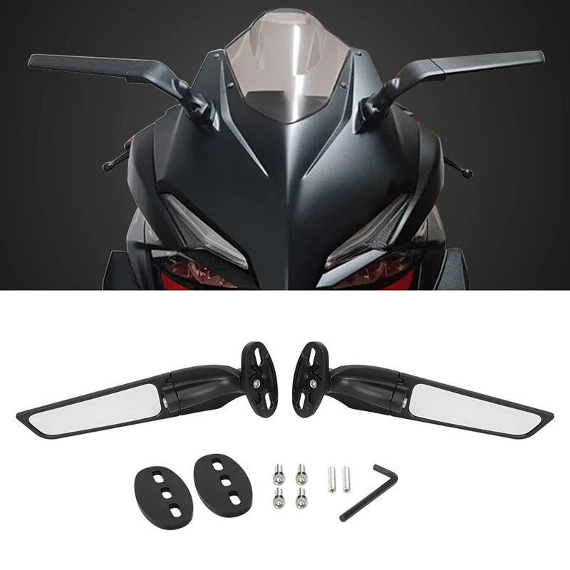 

Модифицированные мотоциклетные зеркала заднего вида, ветрозащитные крылья, Регулируемые вращающиеся боковые зеркала для Yamaha YZF R1 R6 R25 R3 R125 ...