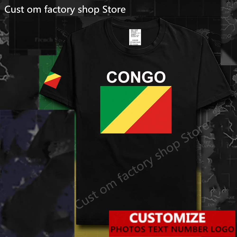 Congo Republic Country Flag T shirt Free Custom Jersey DIY Name Number LOGO 100% Cotton T-shirts Men Women Loose Casual T-shirt
Congo Republic Country Flag T shirt Free Custom Jersey DIY Name Number LOGO 100% Cotton T-shirts Men Women Loose Casual T-shirt