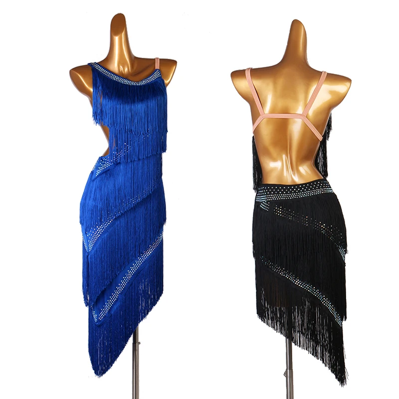 Latin Dance Clothes Female Sexy Rhinestone Fringe Sling Dress Professional Rumba Practice Clothing Samba Tassel Skirt DQL2762
Latin Dance Clothes Female Sexy Rhinestone Fringe Sling Dress Professional Rumba Practice Clothing Samba Tassel Skirt DQL2762