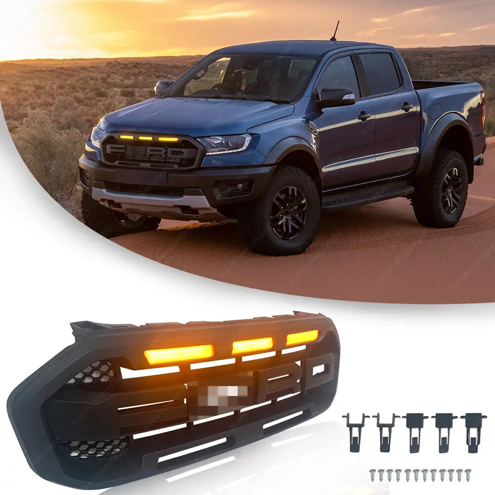 Решетка для 2019 2020 2021 2022 Ford Ranger Raptor, матовый черный гриль со светодиодный светильник кой
Решетка для 2019 2020 2021 2022 Ford Ranger Raptor, матовый черный гриль со светодиодный светильник кой