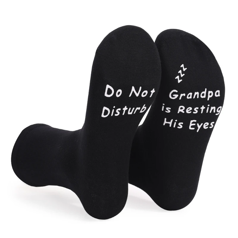 Men Novelty Funny Saying Crew Socks Do Not Disturb Grandpa Papa Is Resting His Eyes Non-Slip Letters Mid Tube Hosiery Fathers
Men Novelty Funny Saying Crew Socks Do Not Disturb Grandpa Papa Is Resting His Eyes Non-Slip Letters Mid Tube Hosiery Fathers