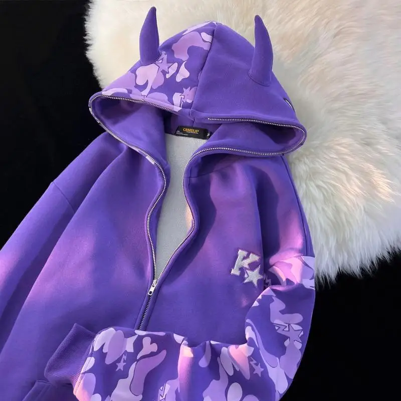 American restoring ancient ways is popular logo small demon female qiu dong loose cardigan coat oversize wool fleece high street
American restoring ancient ways is popular logo small demon female qiu dong loose cardigan coat oversize wool fleece high street