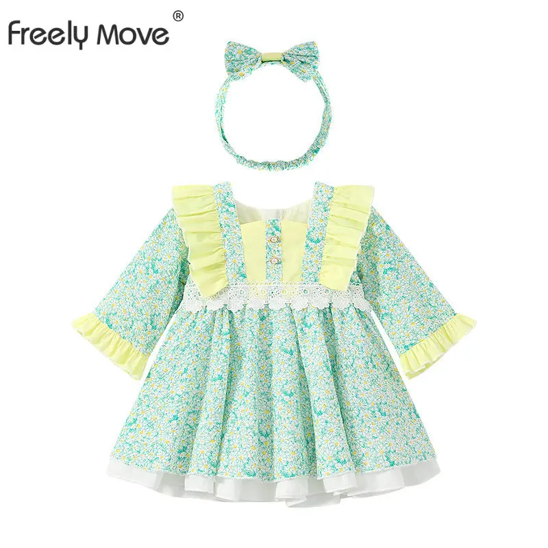 Freely Move 2022 Autumn New Newborn Baby Girl Clothes Ruffle Lace Floral Dress for Baby Girls Clothing Princess Dresses Dress
Freely Move 2022 Autumn New Newborn Baby Girl Clothes Ruffle Lace Floral Dress for Baby Girls Clothing Princess Dresses Dress