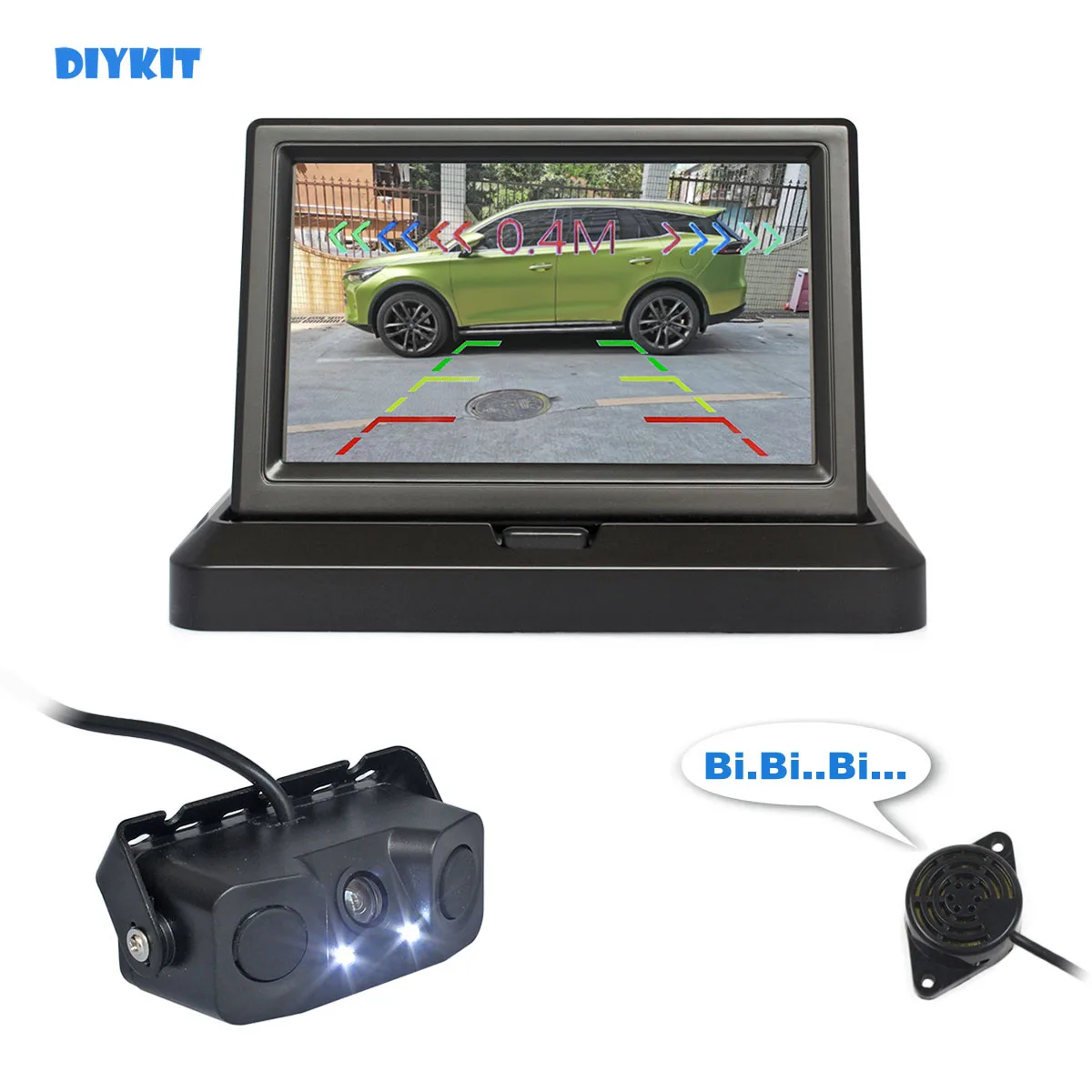 DIYKIT 5 Inch Car Reversing Camera Kit Back Up Car Monitor Parking Radar Sensor 2 in 1 Car Camera Parking System
DIYKIT 5 Inch Car Reversing Camera Kit Back Up Car Monitor Parking Radar Sensor 2 in 1 Car Camera Parking System