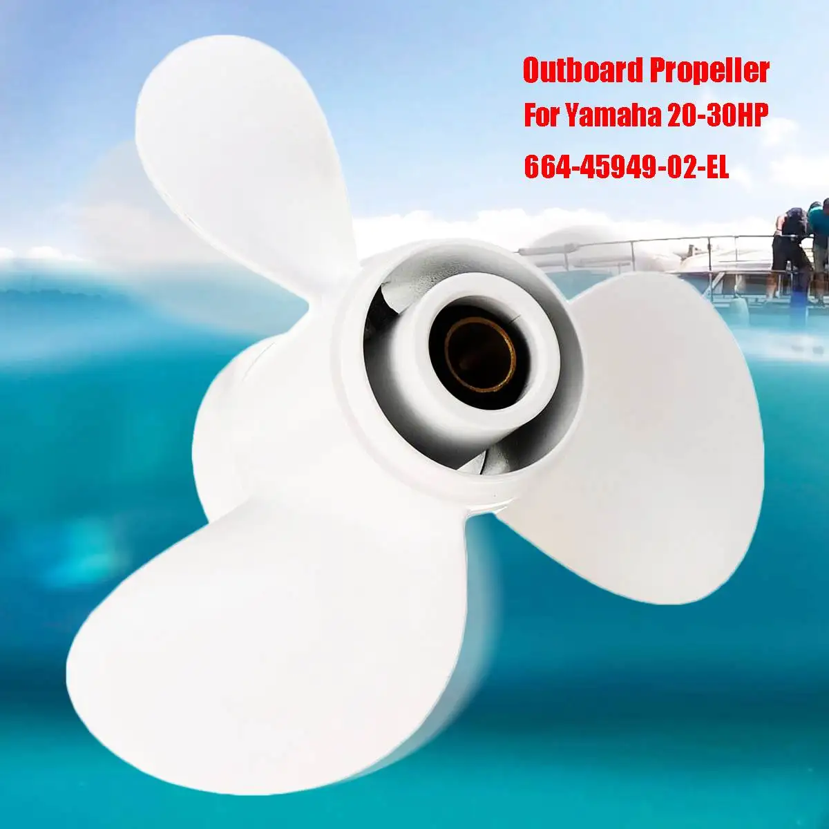 9 7/8 x 13 Marine Boat Outboard Propeller For Yamaha 20-30HP 664-45949-02-EL Aluminum Alloy White 3 Blades 10 Spline Tooth
9 7/8 x 13 Marine Boat Outboard Propeller For Yamaha 20-30HP 664-45949-02-EL Aluminum Alloy White 3 Blades 10 Spline Tooth