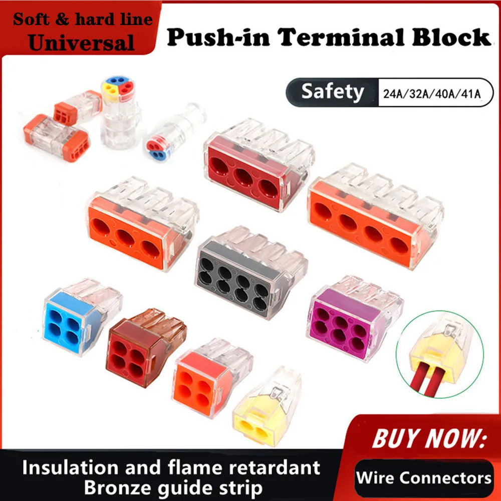 2022 Wire Connectors 102/104/106/108 Compact Mini Fast Wiring Cable Conector For Junction Box Conductors Push-in Terminal Block
2022 Wire Connectors 102/104/106/108 Compact Mini Fast Wiring Cable Conector For Junction Box Conductors Push-in Terminal Block