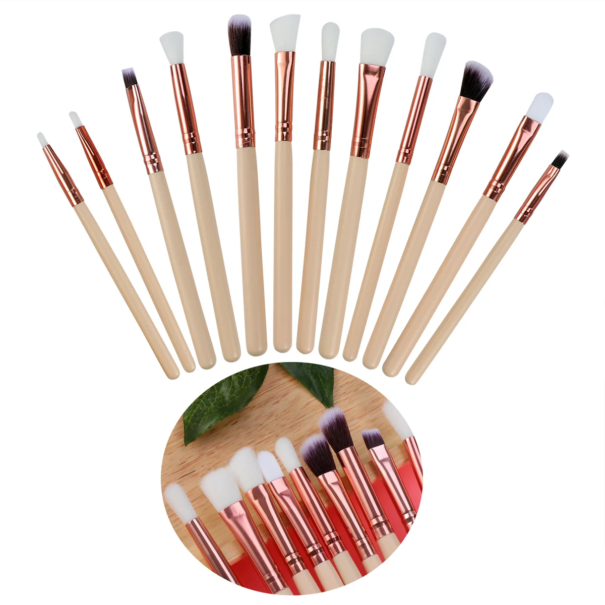 12Pcs Professional Eye Makeup Brush Set Powder Foundation Eyeshadow Eyeliner Lip Brushes (Skin Color) Make up
12Pcs Professional Eye Makeup Brush Set Powder Foundation Eyeshadow Eyeliner Lip Brushes (Skin Color) Make up