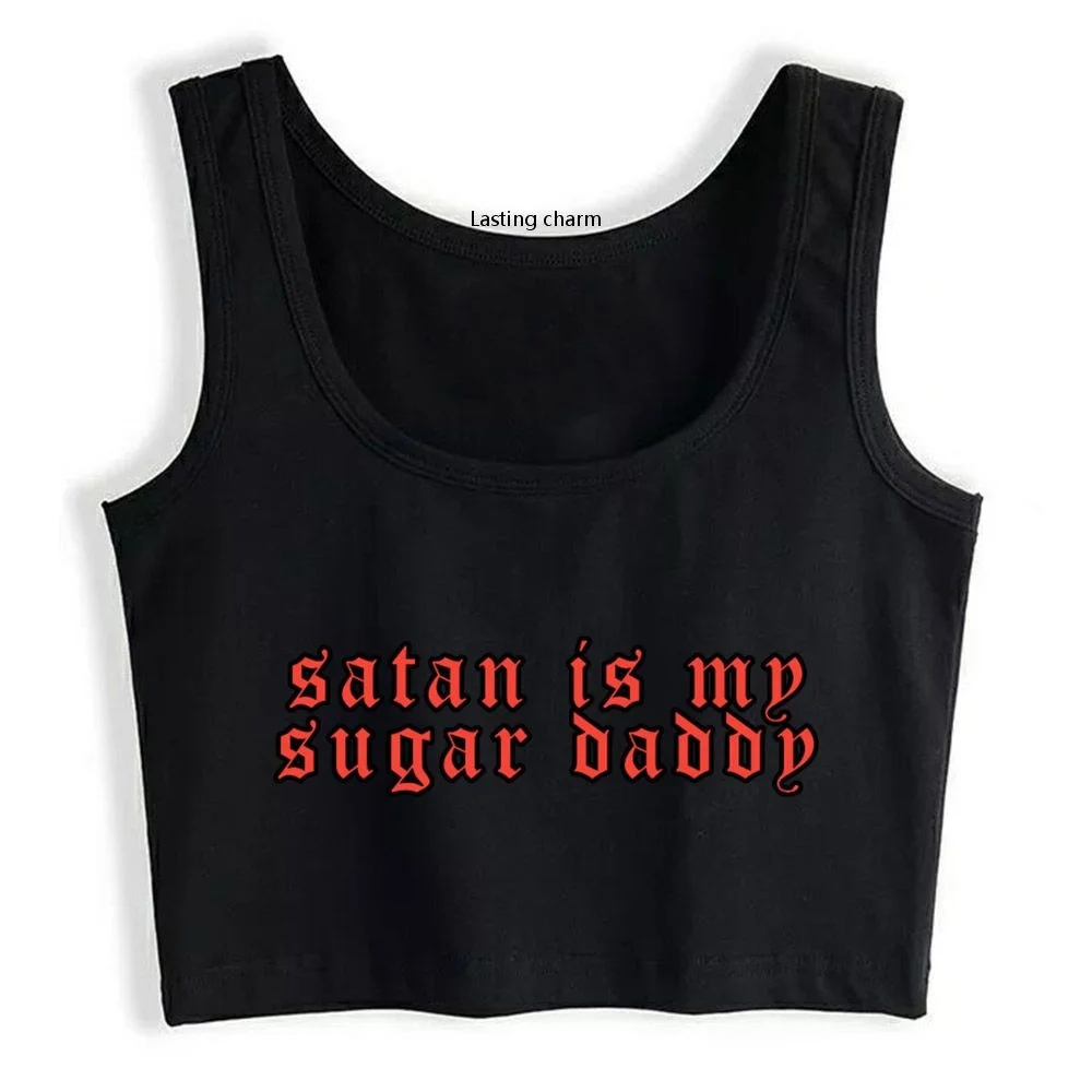 Satan is my sugar daddy vogue harajuku print top female tank thin fit crop sports top
Satan is my sugar daddy vogue harajuku print top female tank thin fit crop sports top