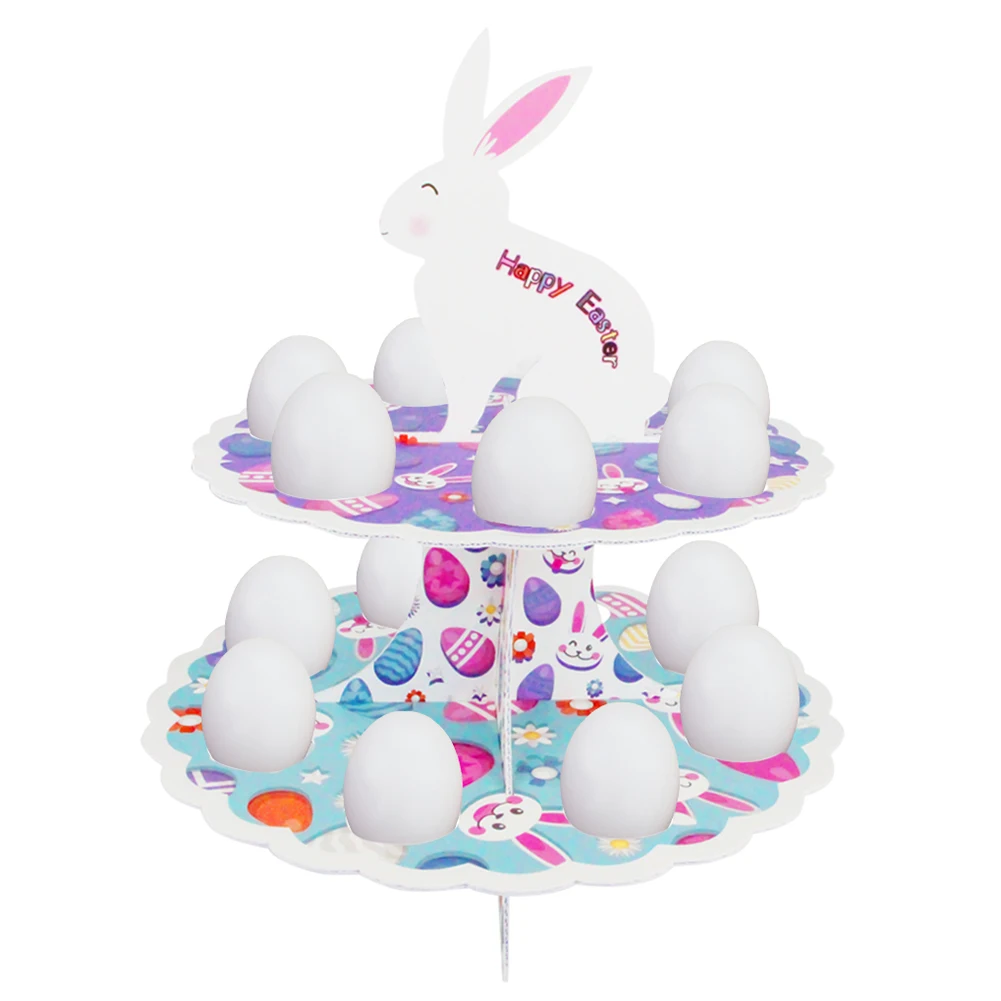 Handmade Colorful Easter Egg Stand 2 Tier Round Trays Easter Egg Cupcake Ornaments Display For Festival Party Decoration
Handmade Colorful Easter Egg Stand 2 Tier Round Trays Easter Egg Cupcake Ornaments Display For Festival Party Decoration