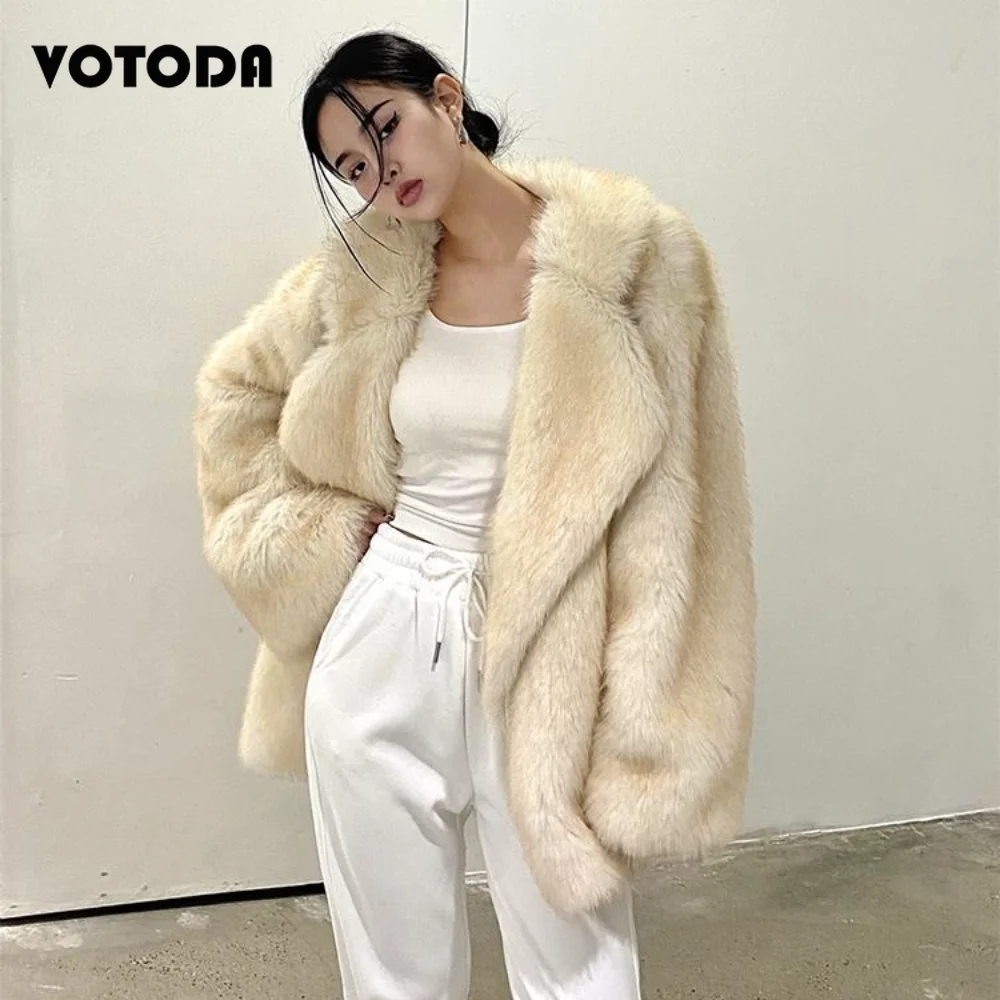 Winter Women Luxury Fur Coats Fluffy Furry Faux Mink Coat Loose Casual Turn-down Collar Jacket Fake Fox Fur Overcoat Outerwear
Winter Women Luxury Fur Coats Fluffy Furry Faux Mink Coat Loose Casual Turn-down Collar Jacket Fake Fox Fur Overcoat Outerwear