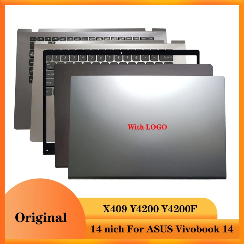 

Оригинальный чехол для ноутбука ASUS Vivobook 14 X409 Y4200 Y4200F, задняя крышка ЖК-дисплея/Передняя панель/Упор для рук, верхняя крышка, серебристо-серый