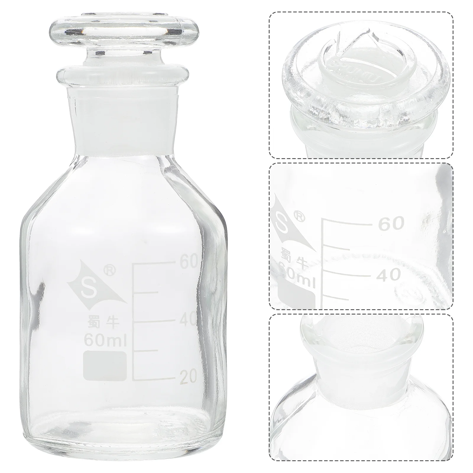 Bottle Reagent Laboratory Bottles Mouth Wide Dropper Sample Clear Round Jar Acid 60Ml Apothecary Graduated Organizer Seasoning
Bottle Reagent Laboratory Bottles Mouth Wide Dropper Sample Clear Round Jar Acid 60Ml Apothecary Graduated Organizer Seasoning