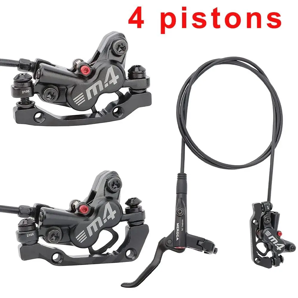 Aluminum Alloy Bike Hydraulic 4 Piston Disc Brake 800/1400 Black Brake Pads Bicycle Brake for AM/Enduro/E4/ZEE MTB Bike 
Aluminum Alloy Bike Hydraulic 4 Piston Disc Brake 800/1400 Black Brake Pads Bicycle Brake for AM/Enduro/E4/ZEE MTB Bike