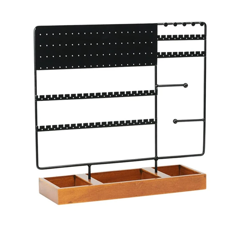 Jewelry Stand Holder With Wooden Tray,5-Tier Jewelry Tower Organizer With 188 Earring Holes, For Watches And Bracelets
Jewelry Stand Holder With Wooden Tray,5-Tier Jewelry Tower Organizer With 188 Earring Holes, For Watches And Bracelets