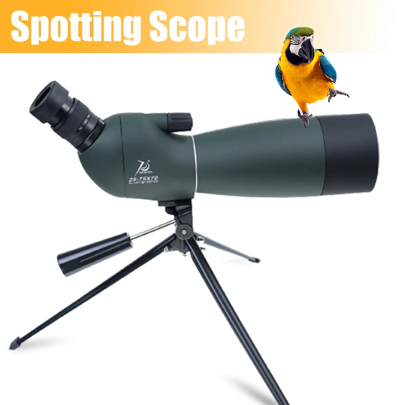 TOPOPTICAL 25x-75x Spotting Scope 70mm Telescope FMC Coating Portable with Tripod and Carry Bag
TOPOPTICAL 25x-75x Spotting Scope 70mm Telescope FMC Coating Portable with Tripod and Carry Bag