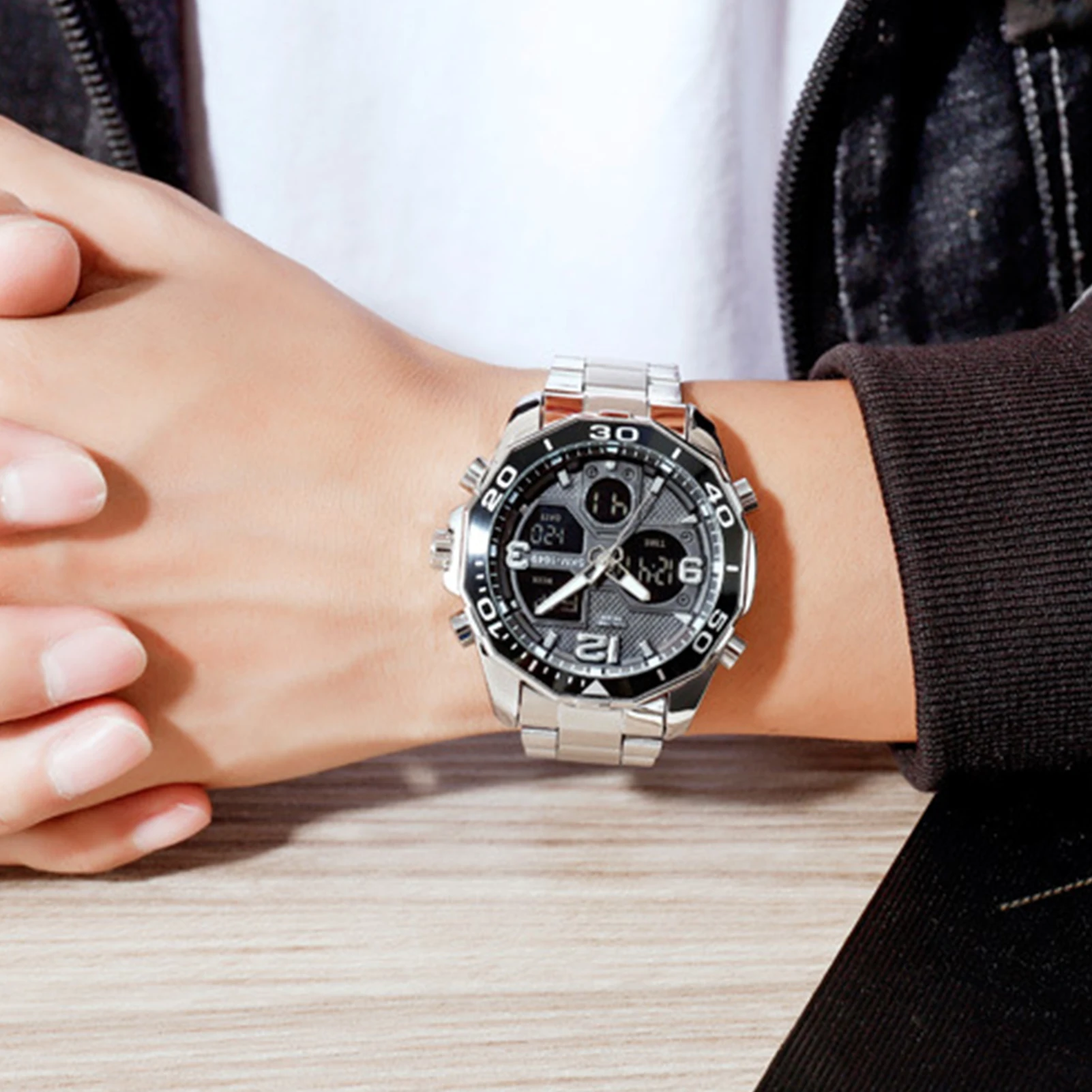 Analog Quartz Watch for Men with Calendar Display Stainless Steel Strap Watch Best Gifts Deep Waterproof Sport Watch PR Sale
Analog Quartz Watch for Men with Calendar Display Stainless Steel Strap Watch Best Gifts Deep Waterproof Sport Watch PR Sale