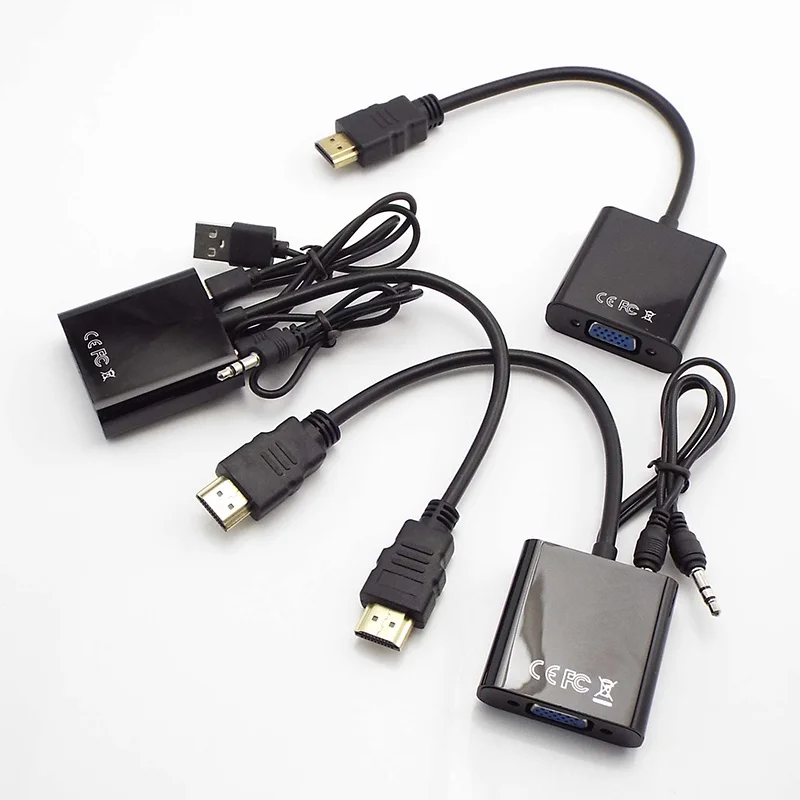 HDMI-Compatible to VGA Adapter Male to Famale Converter for 1080P Adapter Video Audio Cable Jack For PC
HDMI-Compatible to VGA Adapter Male to Famale Converter for 1080P Adapter Video Audio Cable Jack For PC