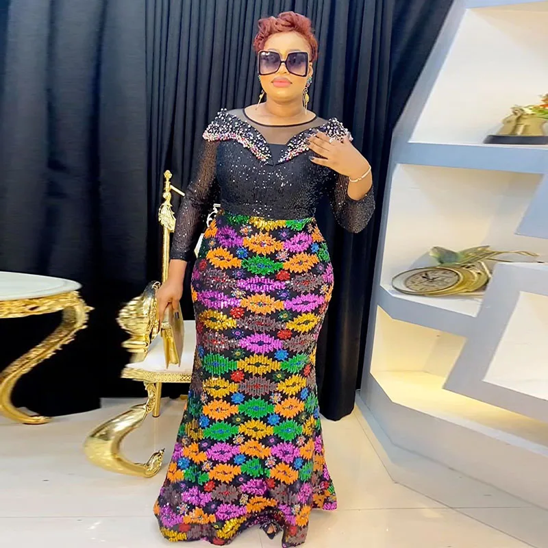 Long Luxury Evening African Women Dresses Dashiki Turkey Ankara Robe Africaine 2023 New Fashion Sequin Tunic Bodycon Dress Women
Long Luxury Evening African Women Dresses Dashiki Turkey Ankara Robe Africaine 2023 New Fashion Sequin Tunic Bodycon Dress Women