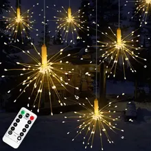 Fireworks String Lights 100/120/150/180LEDs Waterproof Outdoor Fairy Lights Garden Wedding New Year Christmas Decoration