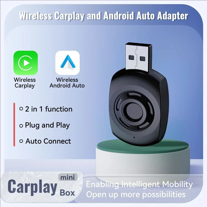 Беспроводной автомобильный адаптер Carplay на Android 2 в 1 Проводной USB-ключ AI Box Для Kia