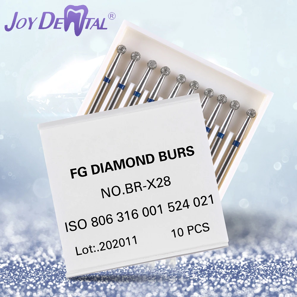 JOY DENTAL Dental Diamond Bur 25mm Length Ball Round Shape Head Storage Box FG 1.6mm for Dental High Speed Handpiece 10Pcs/Box
JOY DENTAL Dental Diamond Bur 25mm Length Ball Round Shape Head Storage Box FG 1.6mm for Dental High Speed Handpiece 10Pcs/Box