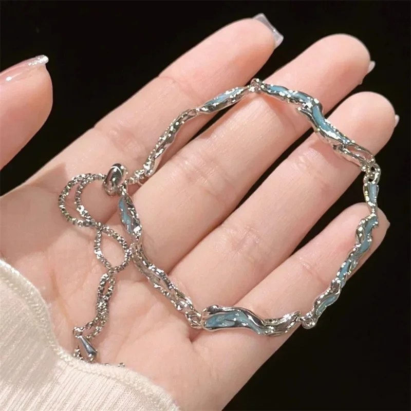 New Zircon Link Ins Bracelet for Women Korean Fashion Adjustable Y2K Blue Bamboo Joint Chain Charm Bracelets Party Jewelry Gifts
New Zircon Link Ins Bracelet for Women Korean Fashion Adjustable Y2K Blue Bamboo Joint Chain Charm Bracelets Party Jewelry Gifts