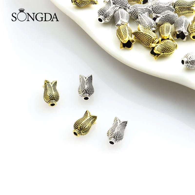 30pcs Flower Tulip Spacer Beads Silver/Gold Color Alloy Loose Bead for DIY Handmade Bracelet Accessories Jewelry Craft Wholesale
30pcs Flower Tulip Spacer Beads Silver/Gold Color Alloy Loose Bead for DIY Handmade Bracelet Accessories Jewelry Craft Wholesale