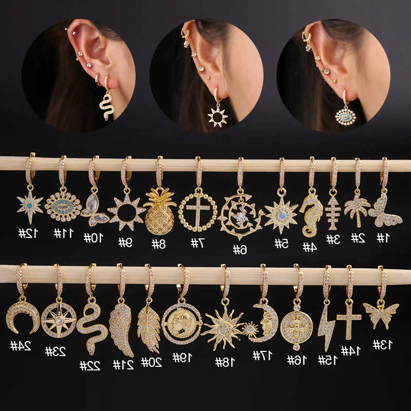 1Piece Zircon Snake Butterfly Sun Dangle Earrings for Women Trendy Fashion Jewelry Funny Moon Earrings for Teens Ear Cuffs Gift
1Piece Zircon Snake Butterfly Sun Dangle Earrings for Women Trendy Fashion Jewelry Funny Moon Earrings for Teens Ear Cuffs Gift