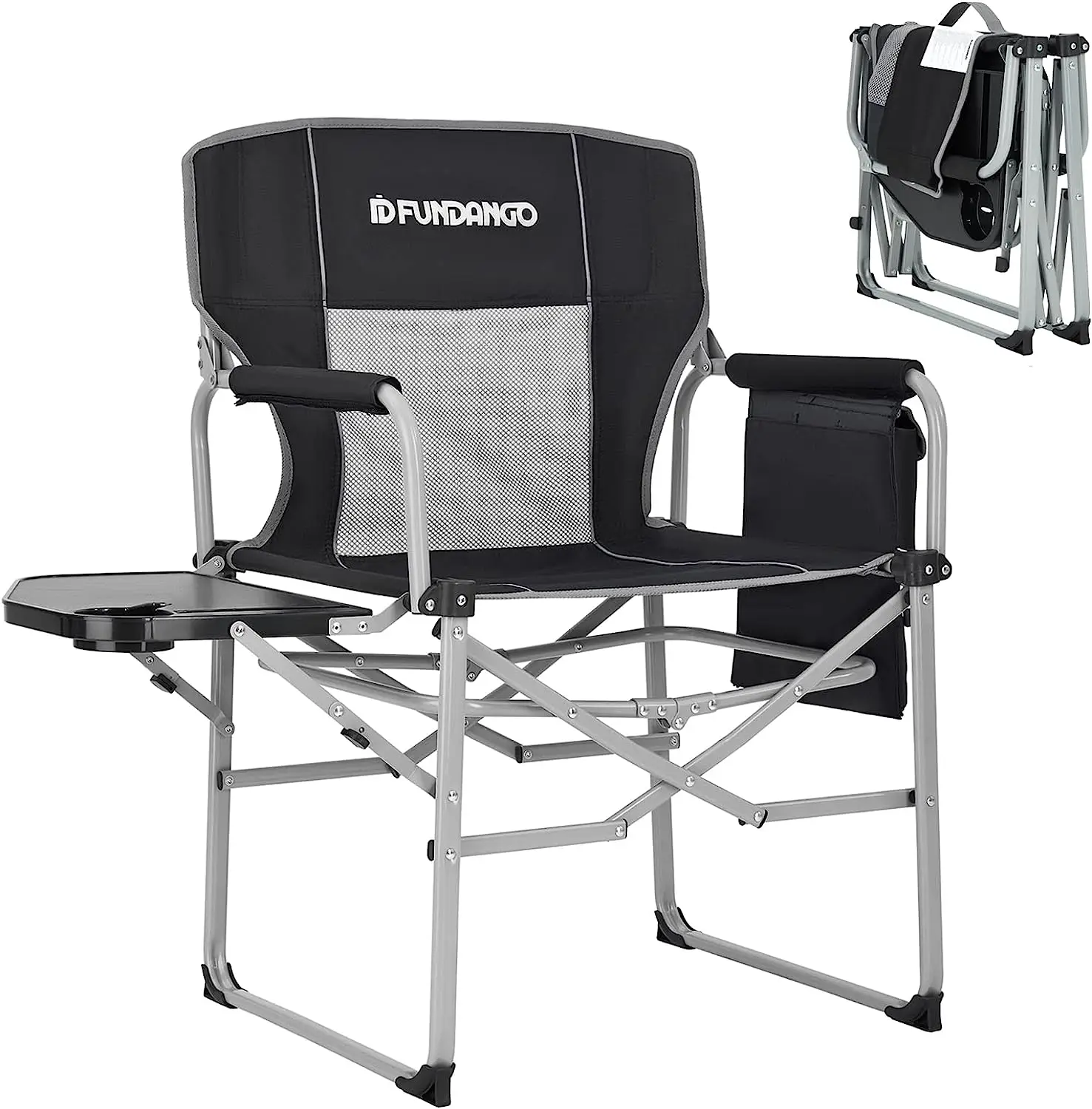 Oversized Folding Camping Director Chair Compact Padded with Side Table Steel Portable Outdoor Seat for Picnic, Sports, Hiking,
Oversized Folding Camping Director Chair Compact Padded with Side Table Steel Portable Outdoor Seat for Picnic, Sports, Hiking,