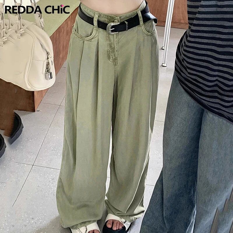 Женские мешковатые джинсы ReddaChic, базовые однотонные зеленые плиссированные брюки с высокой талией, свободные широкие брюки в ретро стиле 90-х годов
Женские мешковатые джинсы ReddaChic, базовые однотонные зеленые плиссированные брюки с высокой талией, свободные широкие брюки в ретро стиле 90-х годов